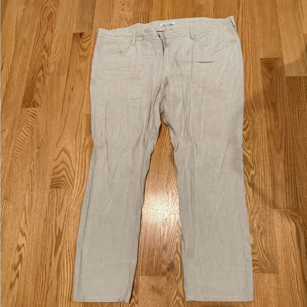 Cubavera Light Tan Linen Trousers 40 c 30